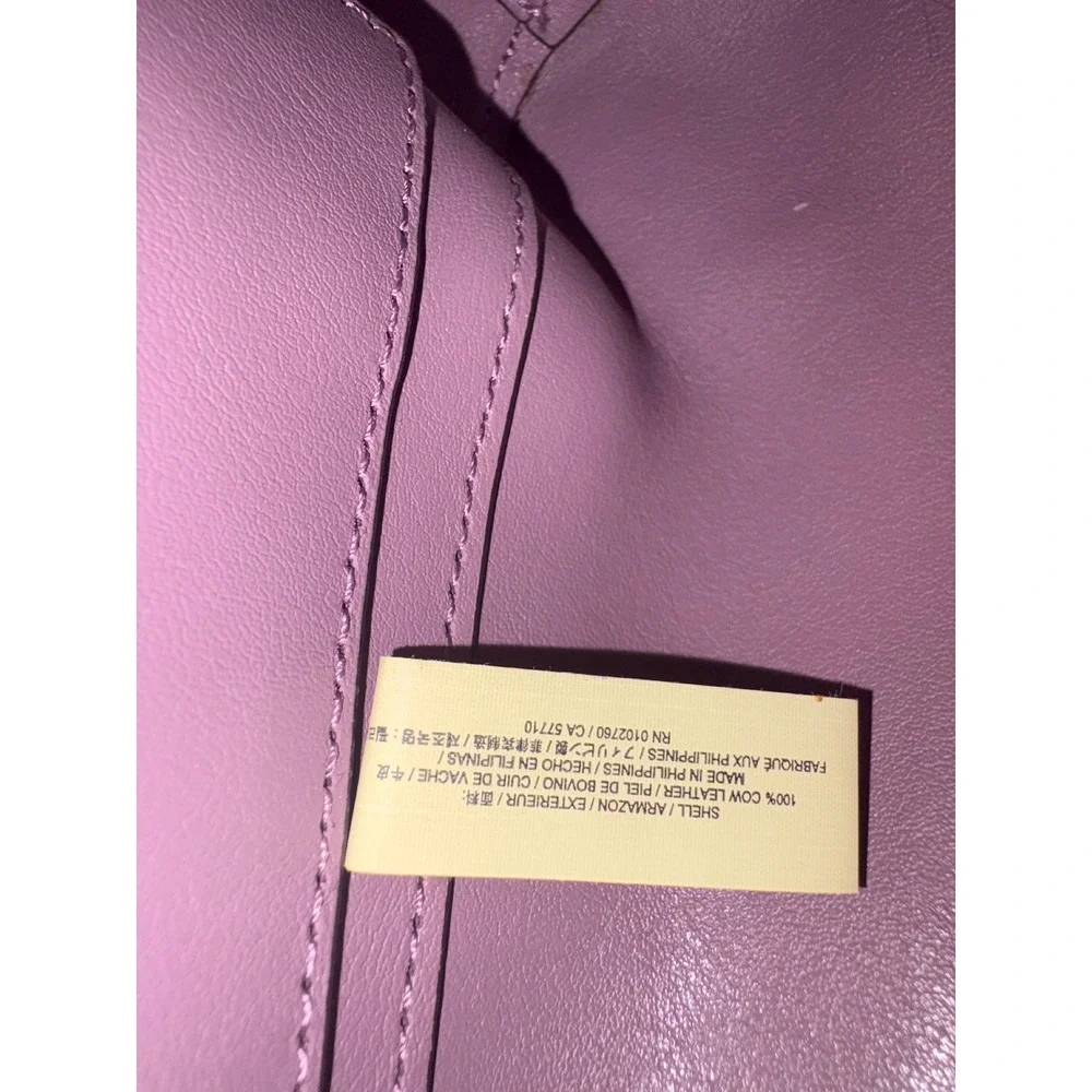 Kate Spade New York Plum Purple Leather Satchel Crossbody Bag Gold Hardware